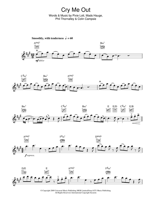Cry Me Out - Pixie Lott (Violin Solo)