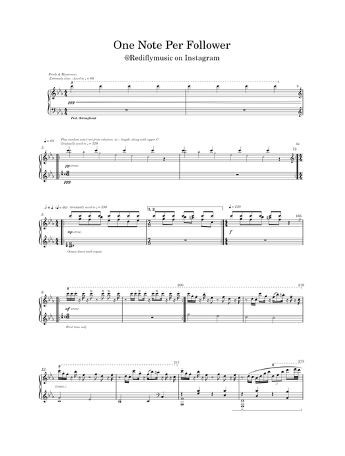 One Note Per Follower (Piece Title in Progress)