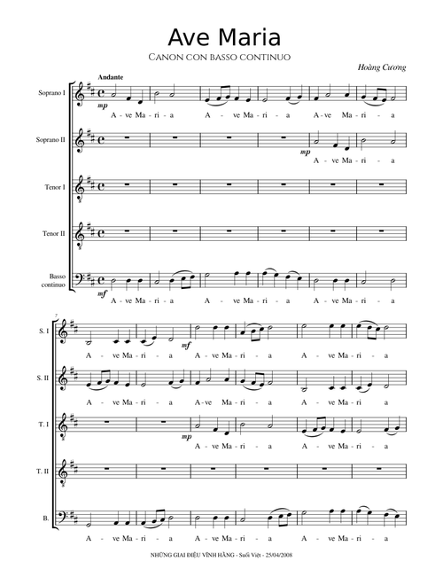 Ave Maria - Hoàng Cương