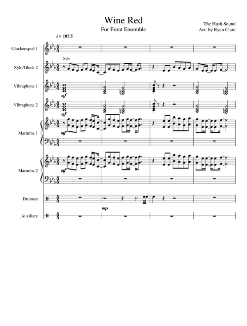 Wine Red - The Hush Sound For Front Ensemble(Updated)