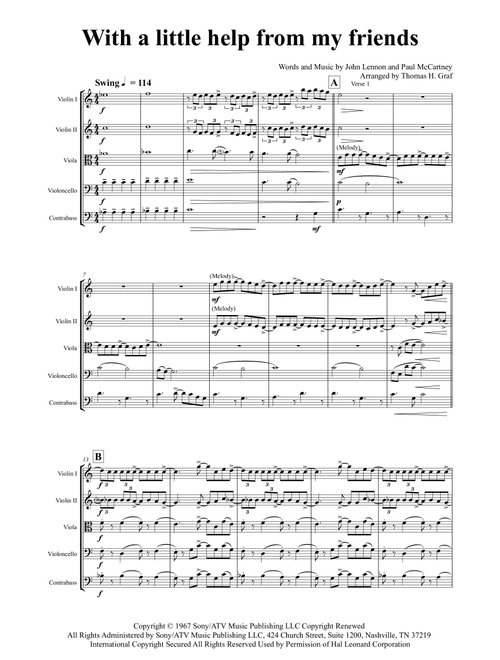 With A Little Help From My Friends (Arr. Thomas Graf) - The Beatles (String Ensemble)
