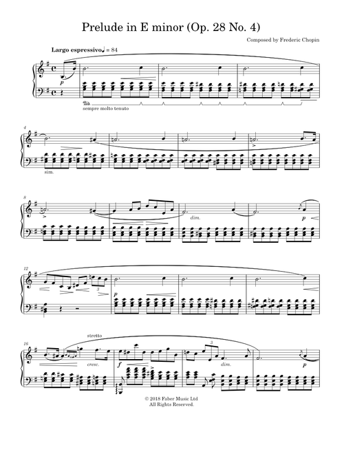 Prelude in E Minor - Frédéric Chopin (Solo)