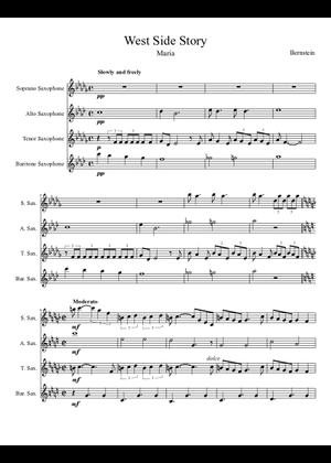 West side story - Leonard Bernstein Sheet Music for