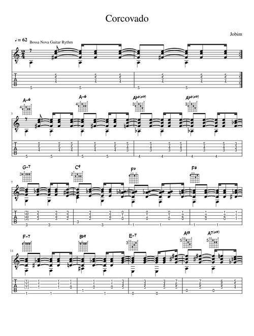 Corcovado (guitar chords arr.)