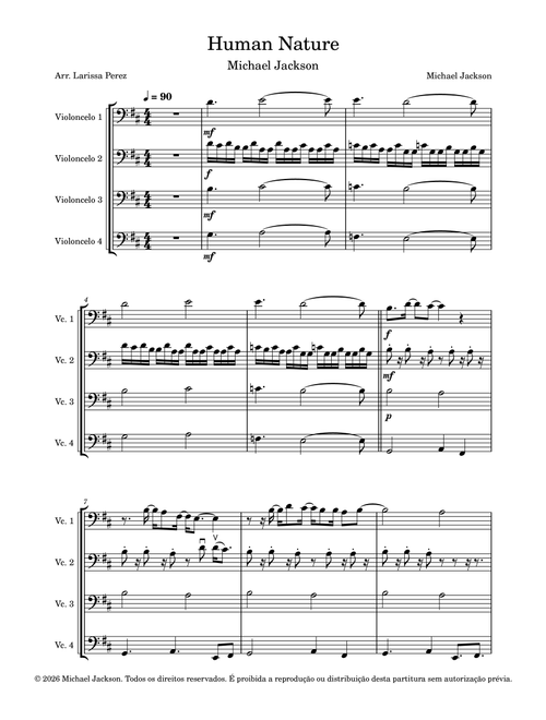 Human Nature (Arr. Larissa Perez) - Michael Jackson (String Quartet)
