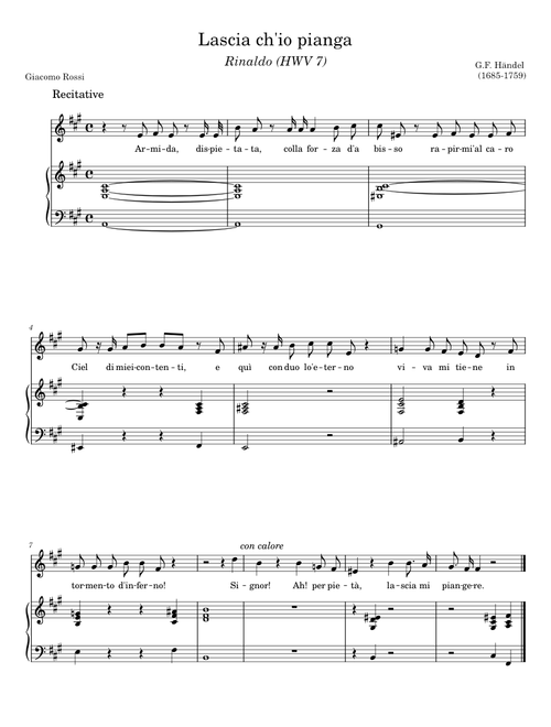 Lascia ch'io pianga - G.F. Handel