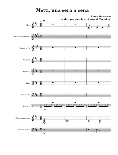 Metti, una sera a cena – Ennio Morricone