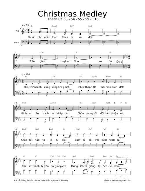 Christmas Medley Thánh Ca 53 - 54 - 55 - 59 - 516 – davidtruong