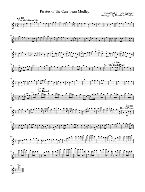 Pirates of the Caribbean medley