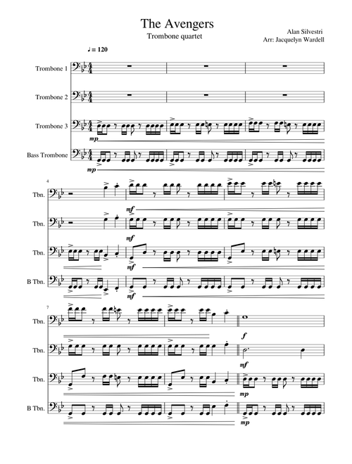 The Avengers Theme Trombone Quartet