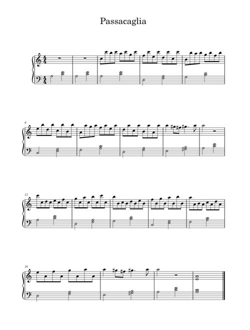 Passacalia – handel halvorsen pasgalia