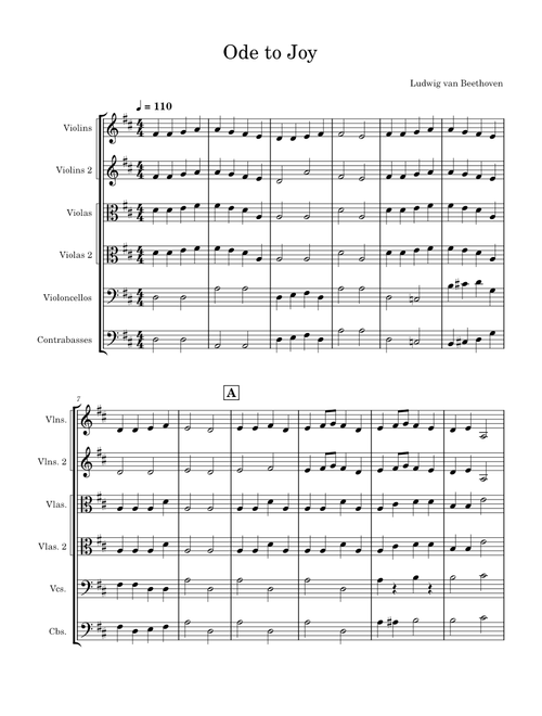 Ode To Joy – Ludwig van Beethoven Ode to Joy