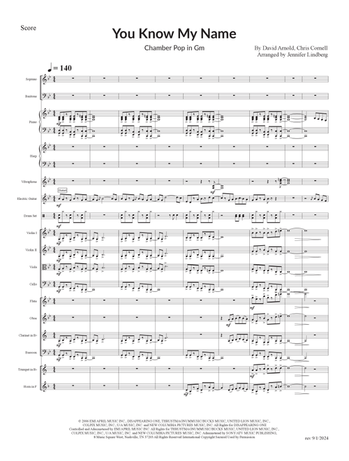 You Know My Name (Arr. Jennifer Lindberg) - Chris Cornell (Large Ensemble)