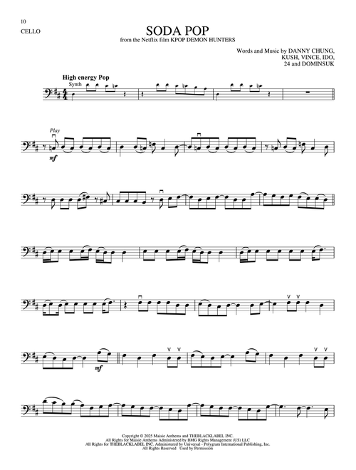 Soda Pop (from KPop Demon Hunters) - Saja Boys (Cello Solo)