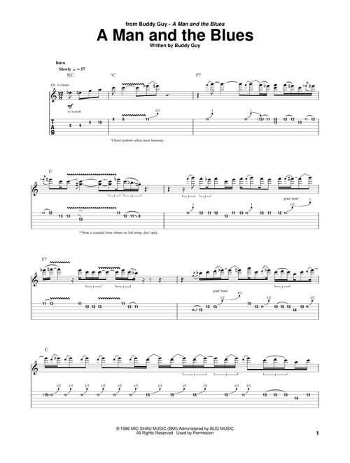 A Man And The Blues - Buddy Guy (Guitar Tab)
