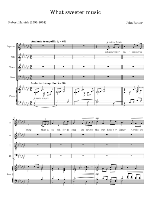 What Sweeter Music - John Rutter