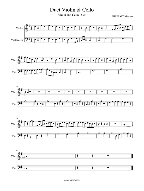 Duet Violin & Cello