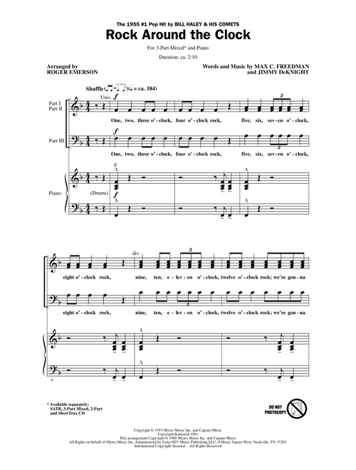 Rock Around The Clock (Arr. Roger Emerson) - Bill Haley & His Comets (Choral, 3-Part Mixed)