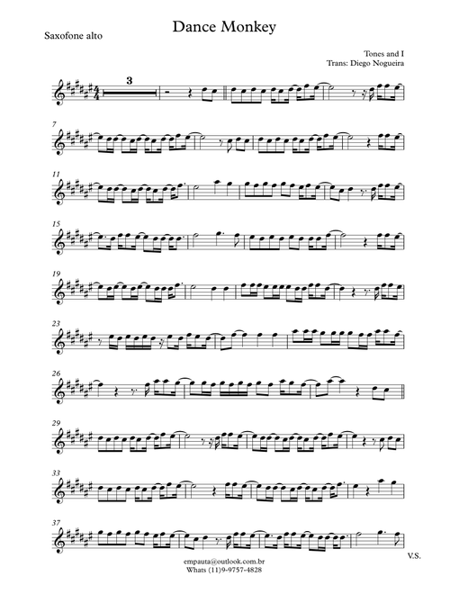 Dance Monkey (Arr. Diego Nogueira.) - Nasri Atweh, Adam Messinger, Ben Spivak (Alto Sax Solo)