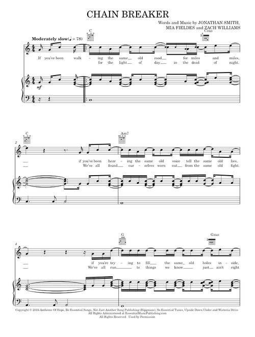 Chain breaker - Zach Williams (Piano-Vocal-Guitar)