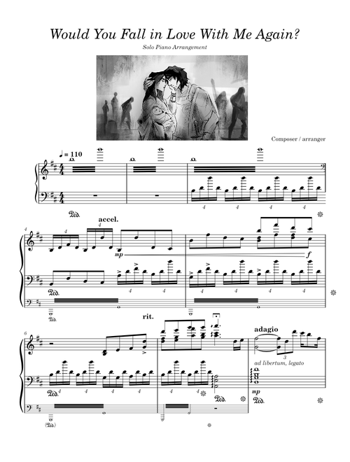 Would You Fall in Love with Me Again--EPIC the musical--solo piano arrangement