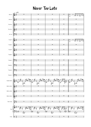 Never Too Late Sheet Music for Piano (Solo) | MuseScore.com