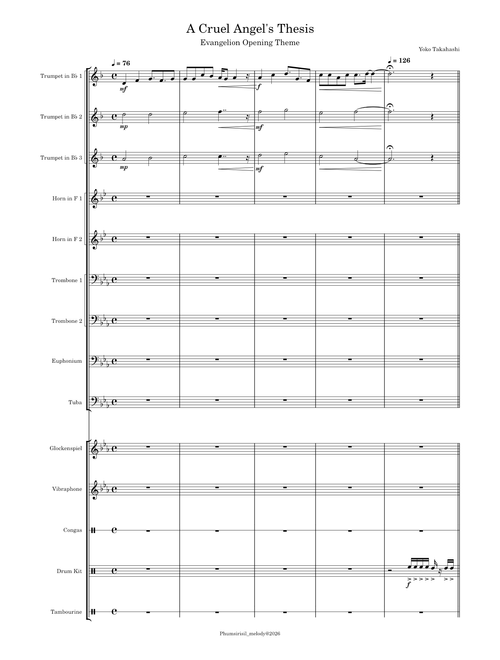 A Cruel Angel's Thesis (Brass Band ver.)