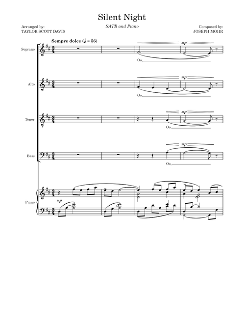 Silent Night - Joseph Mohr (arr. Taylor Scott Davis)