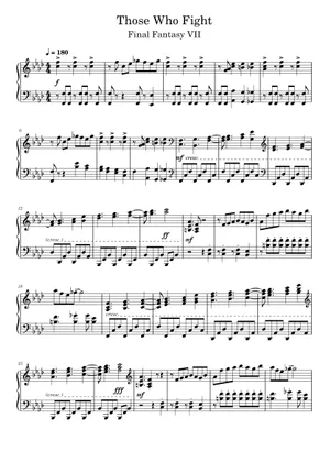 Those Who Fight - Final Fantasy VII Sheet Music for Trombone Those Who Fight - Final Fantasy VII Sheet Music for Trombone
