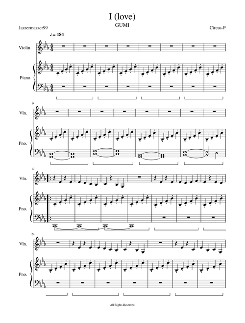 I (love) Piano & Violin Adaptation [Circus-P, GUMI]