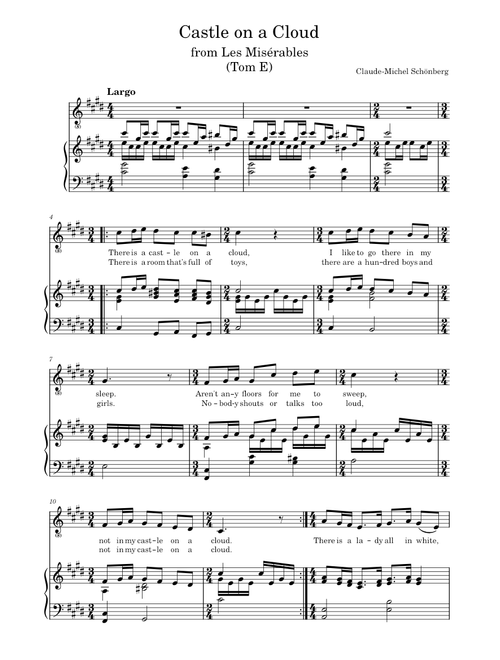 Castle on a cloud – Les Misérables