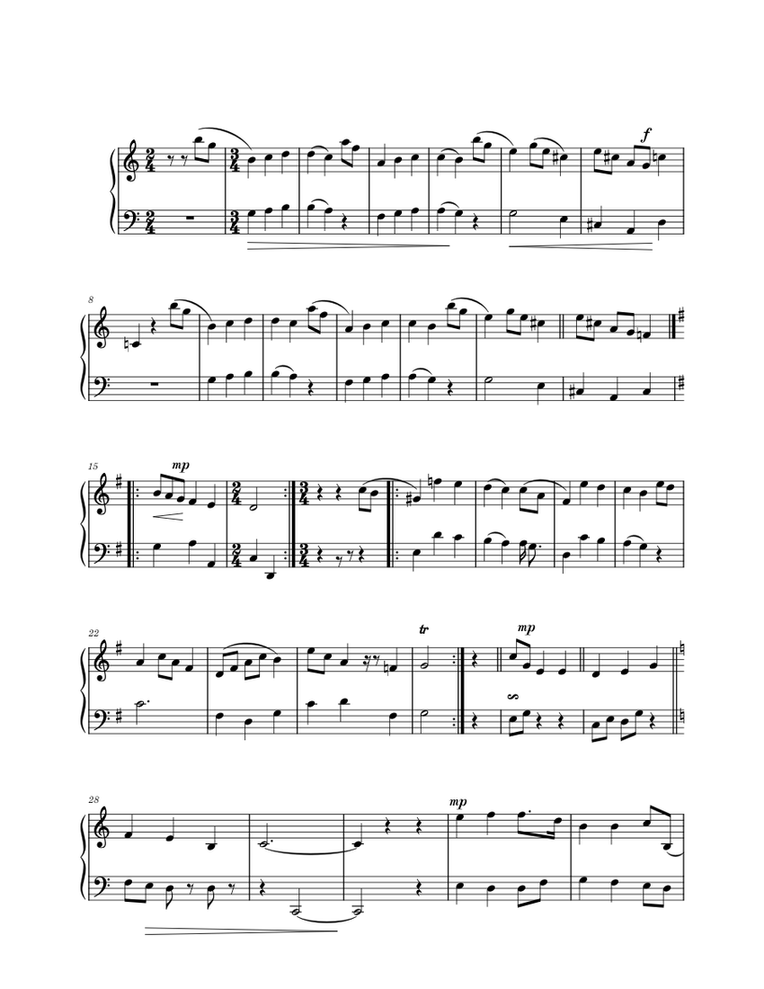 Tri no 1 sheet music for piano piano trio musescore