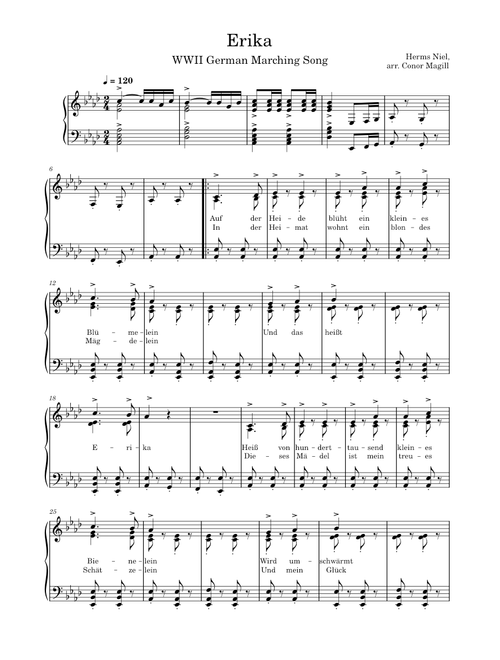 Erika (Auf der Heide blüht...) – Herms Niel Solo Piano