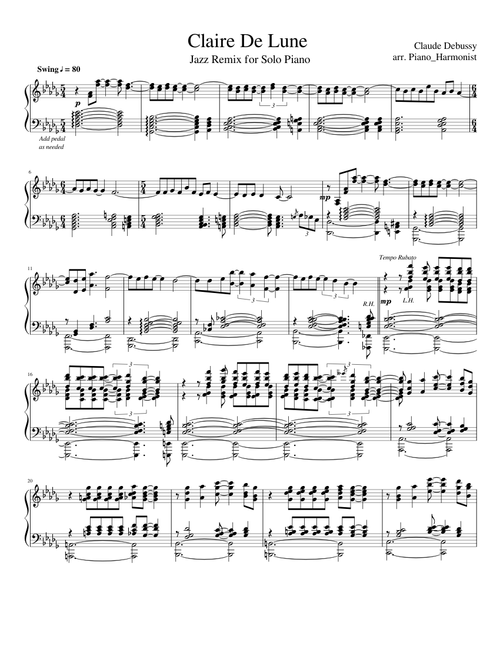 Claire De Lune-Claude Debussy(Jazz Remix)