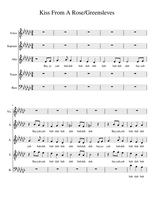 Kiss From A Rose/Greensleeves Mashup