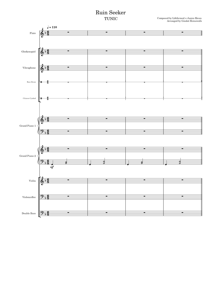 llica,MasterOfPuppets,bandscore楽譜 Moonstruck Blossom – Hirokazu Ando 狂花水月 Sheet Music for