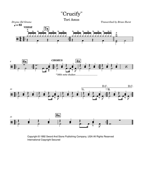 Crucify (Arr. Brian Hurst) - Tori Amos (Drums)