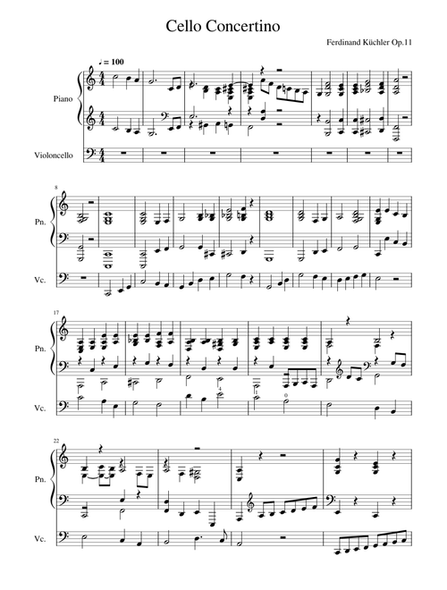 Cello Concertino - Ferdinand Küchler