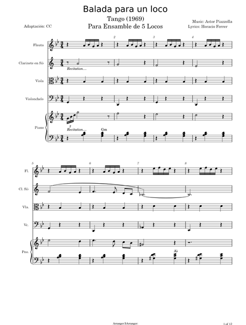 Balada para un loco – Astor Piazzolla