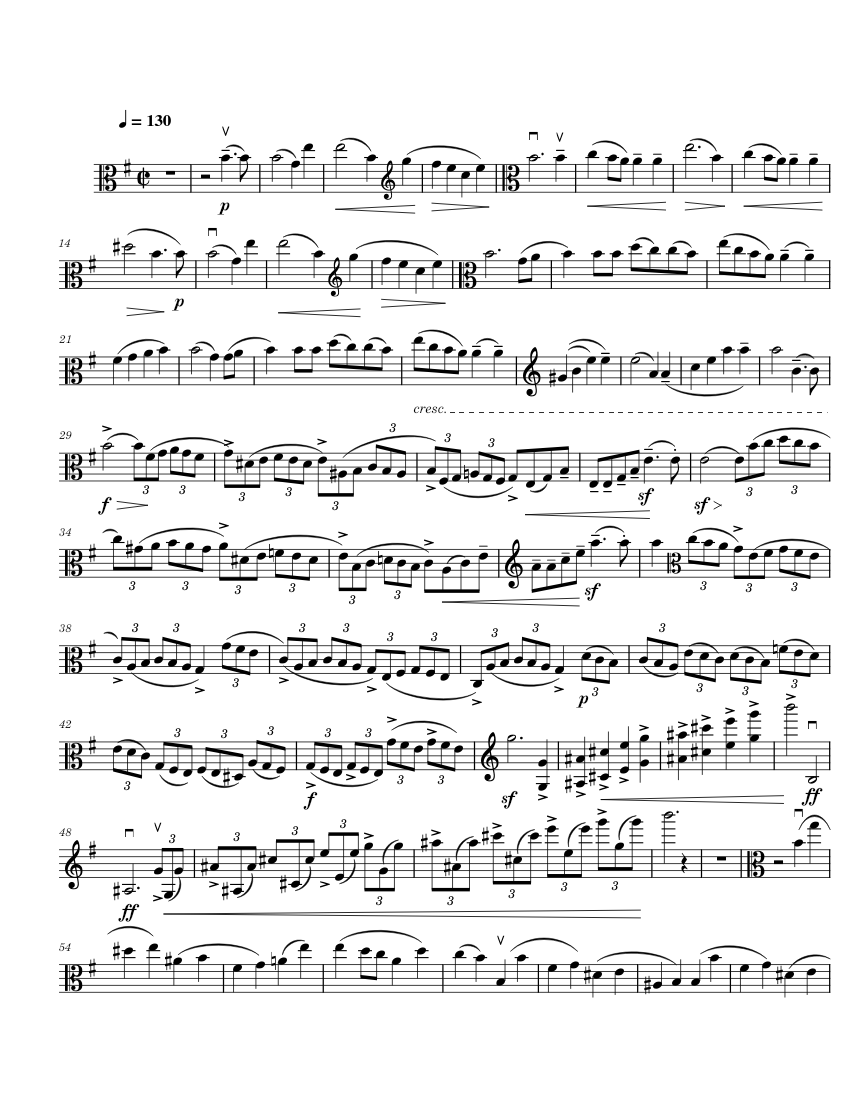 Violin Concerto, Op.64 Felix Mendelssohn Sheet music for Viola (Solo