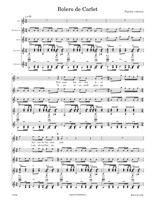 BOLERO DE CARLET vblgg - Popular Valencià – Garcia Breso