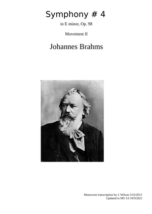 Brahms Symphony #4 fourth movement Sheet Music for Trombone, Flute