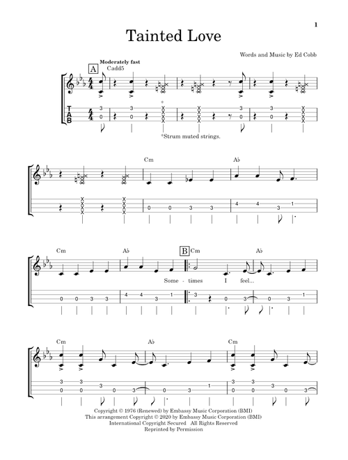 Tainted Love - Soft Cell (Easy Ukulele (with Tab))