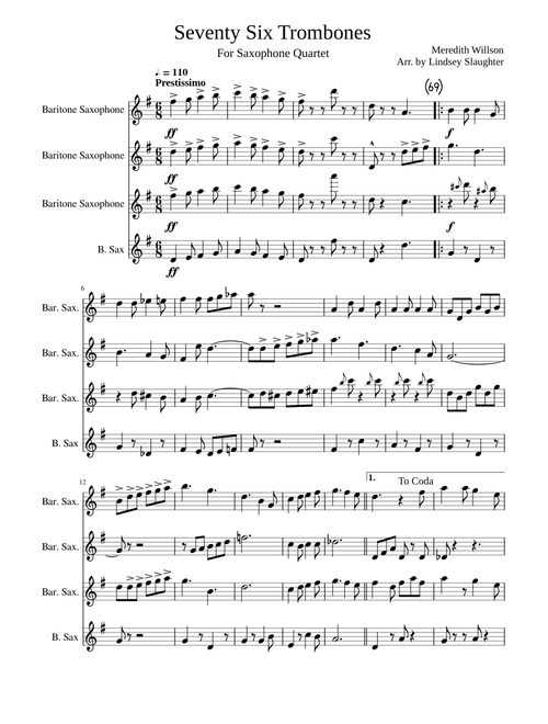 Seventy_Six_Trombones_for_Saxophone_Quartet