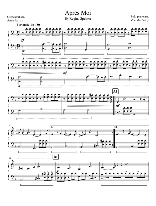 Regina Spektor - Après Moi [ solo piano ]