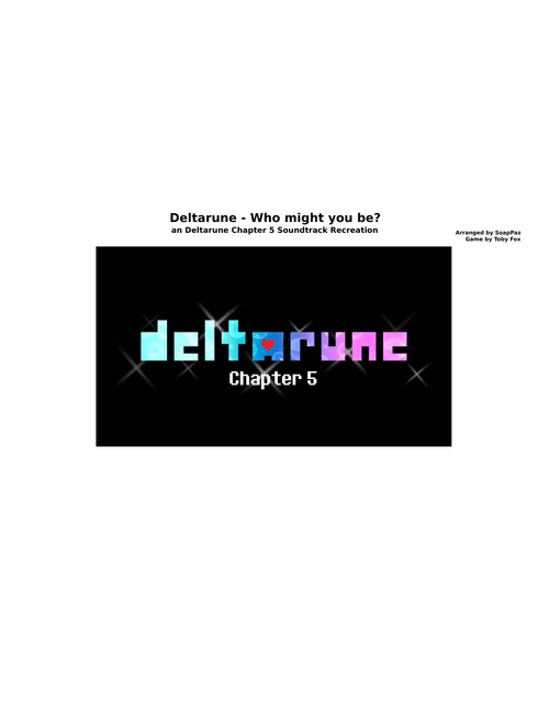 Who might you be? - Toby Fox | Deltarune Chapter 5