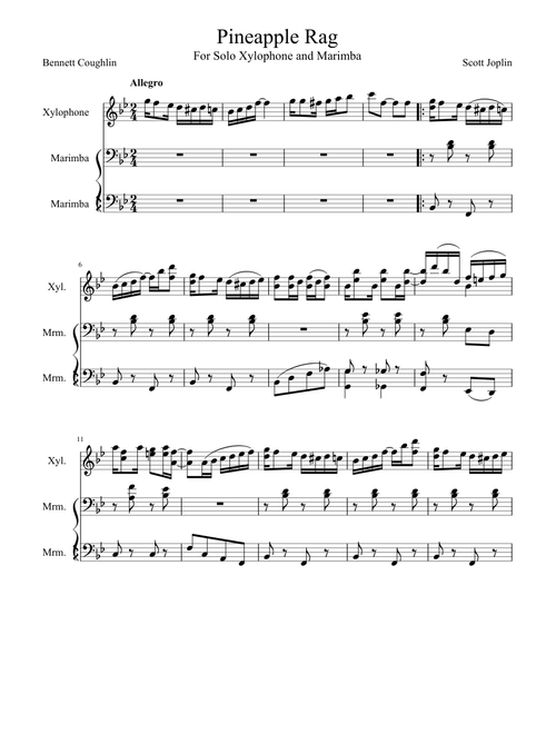 Pineapple Rag (Solo Xylophone and Marimba)