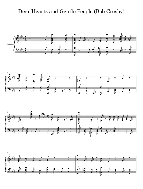 Dear Hearts and Gentle People - Bob Crosby