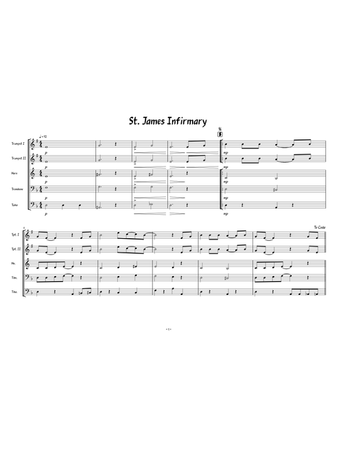 St. James Infirmary Blues – Misc Traditional