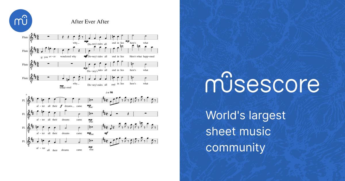 After Ever After Flute Quartet Sheet Music for Flute (Mixed